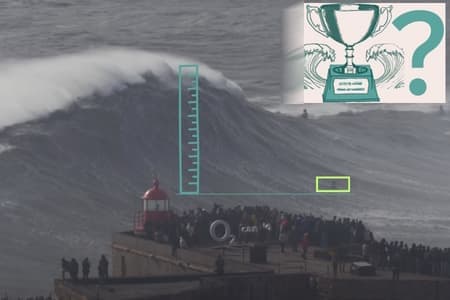 Surfistas desafiam tempestade gigante