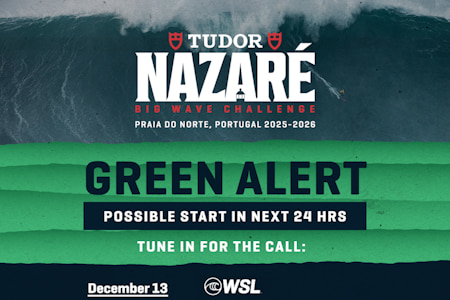 Tudor Nazaré Big Wave Challenge 2025/26 - green alert