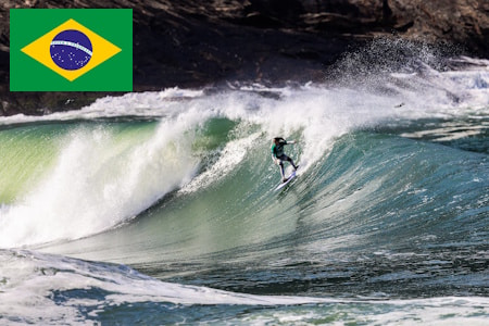 Itacoatiara, Brazil, and Nazaré: two types of challenge in tow-in